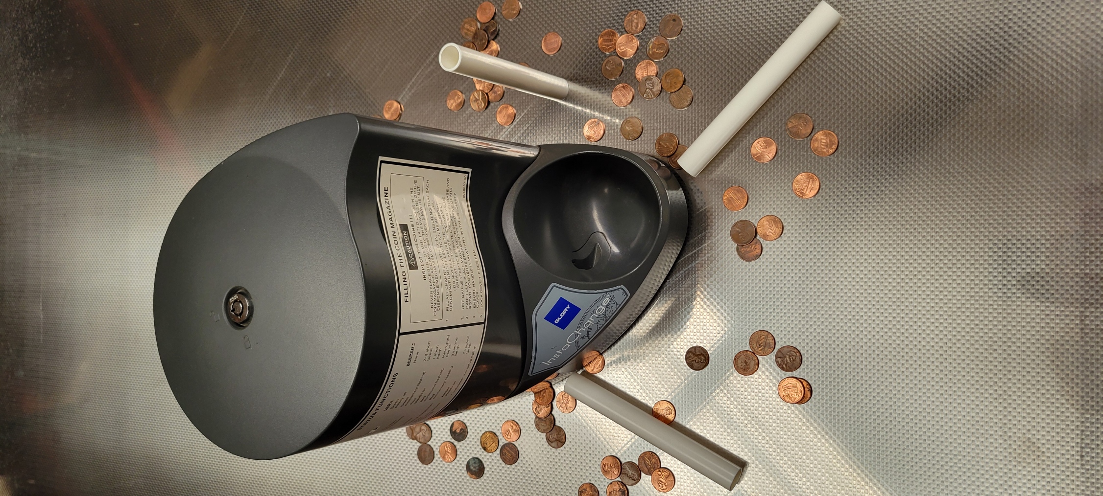 The Glory Instachange coin dispenser.